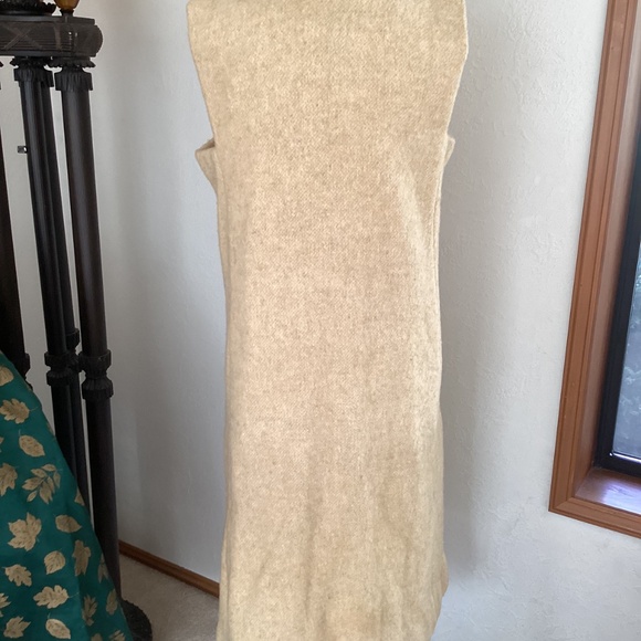 Vintage Handmade Heavy Wool Dress/Cape Cover Wood Buttons Dress - Picture 6 of 16